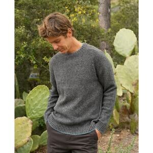 Mollusk Cambridge Sweater, Charcoal Tipped, Size XL